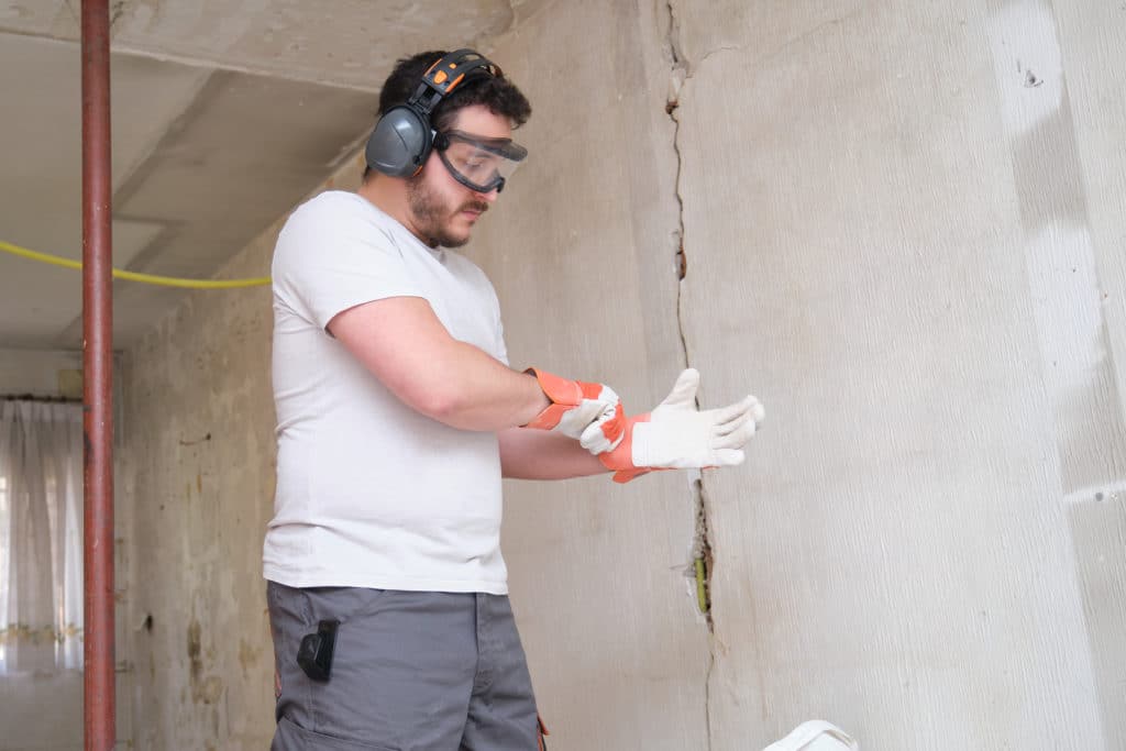 Concrete surface maintenance work